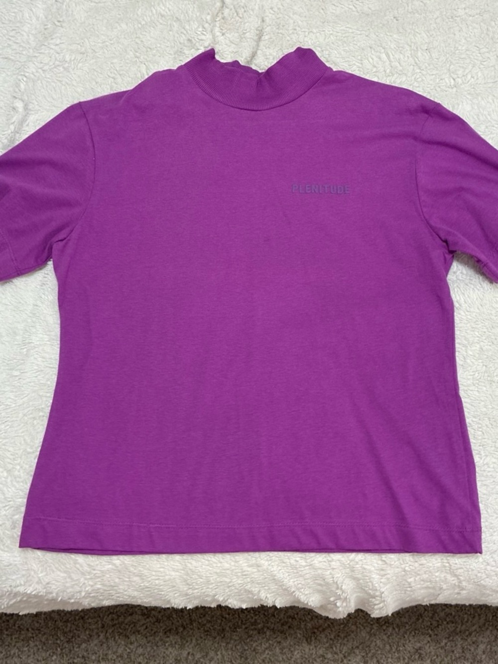 Women's Purple Mock Neck Top
